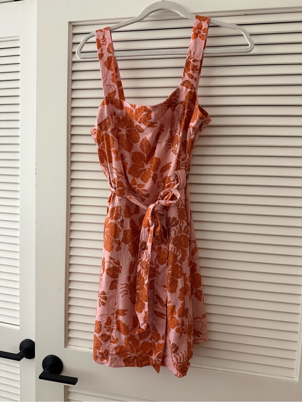 FARM Rio Pink and Orange Floral Tie-Waist Mini Dress - Picture 2 of 11